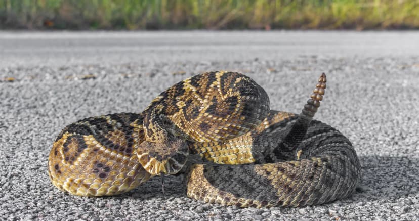 Snake in natural habitat